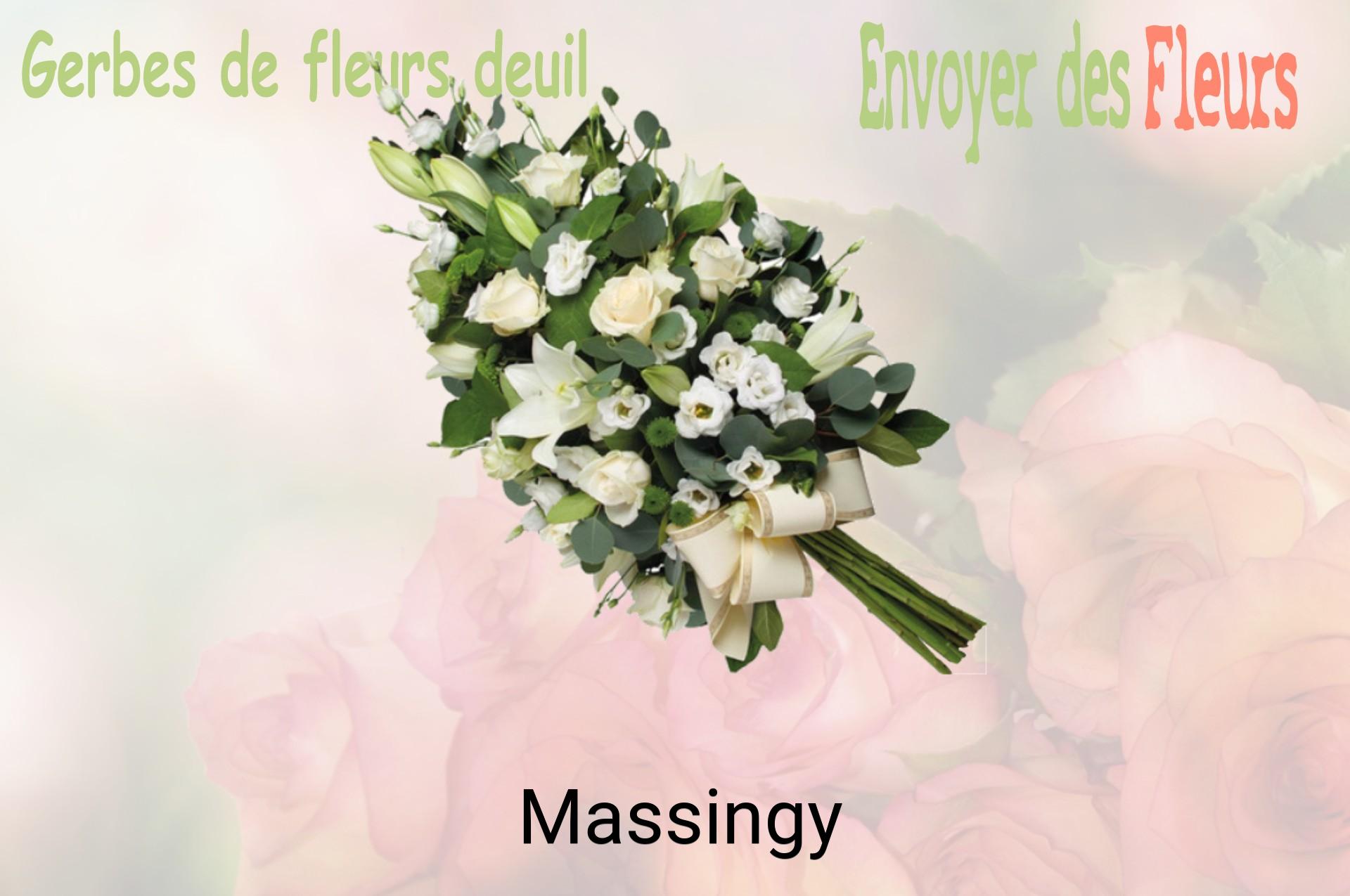 Gerbe de fleurs de deuil livrée à Massingy